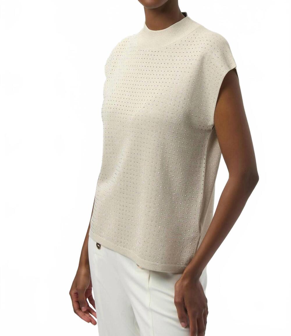 NEW JOSEPH RIBKOFF sherica sweater in birch/silver